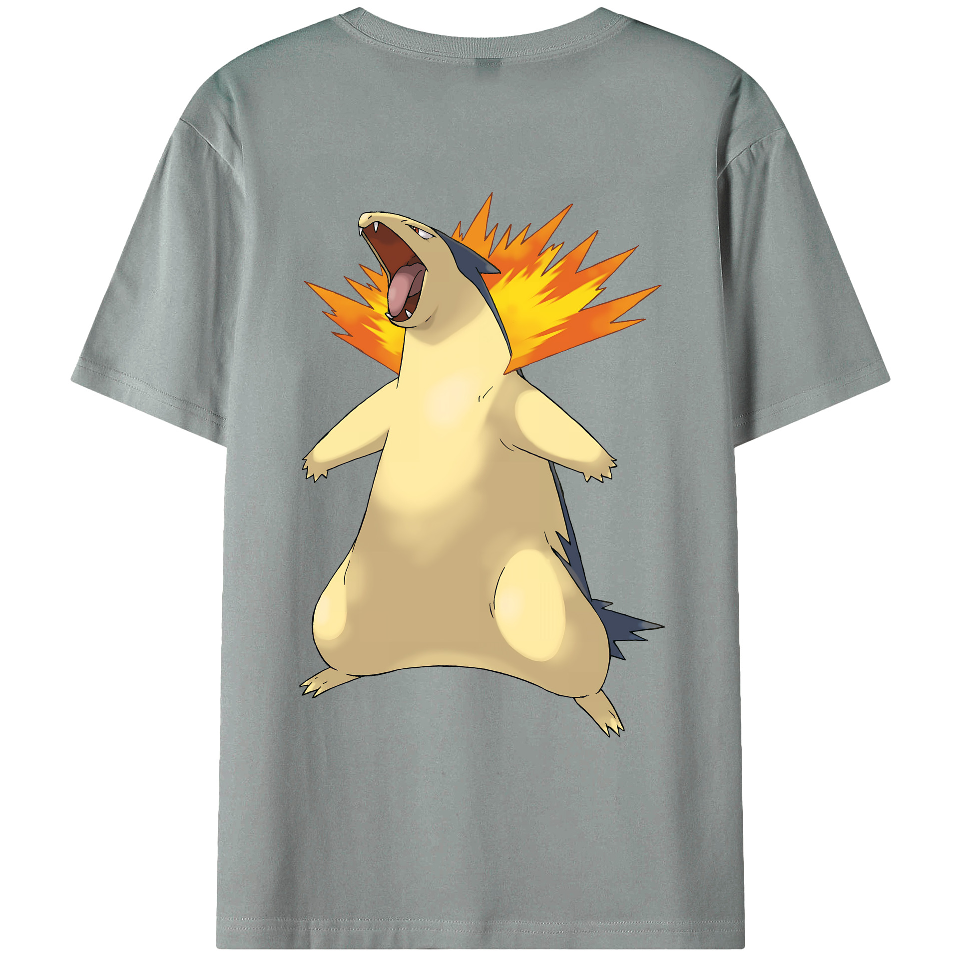 （画像用） ポケットモンスター Pokémon 綿100％ メンズ半袖Tシャツ（バックプリント） 通気性
